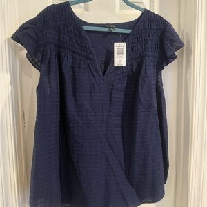 Torrid Deep Blue Gauze Blouse for Women